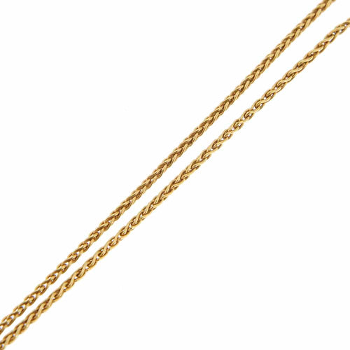 Collier Gabriella Rivalta - Collier maille épi en or jaune 18 ct avec rose émaillée 58 Facettes 33328