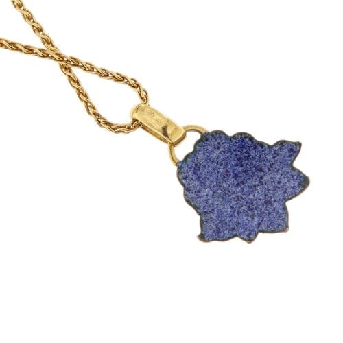 Collier Gabriella Rivalta - Collier maille épi en or jaune 18 ct avec rose émaillée 58 Facettes 33328