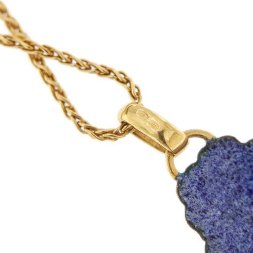 Collier Gabriella Rivalta - Collier maille épi en or jaune 18 ct avec rose émaillée 58 Facettes 33328