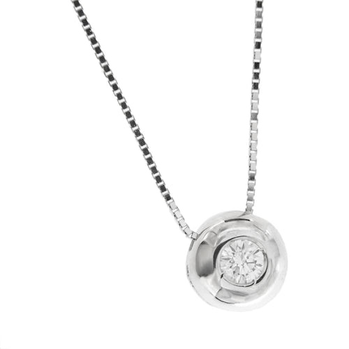 Collier Collier - Pendentif point de lumière en or blanc 18 ct et diamant 0,15 ct 58 Facettes 25854