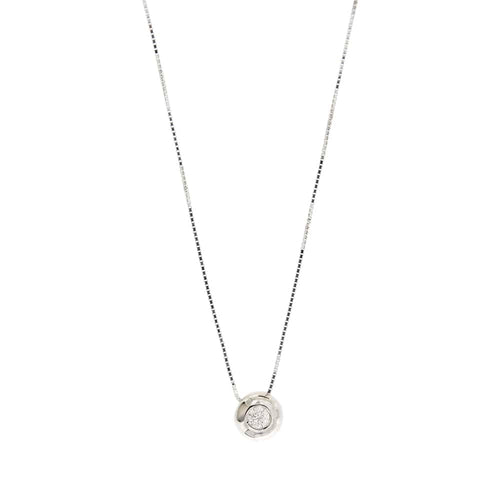 Collier Collier - Pendentif point de lumière en or blanc 18 ct et diamant 0,15 ct 58 Facettes 25854