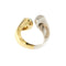 Bague 56 Bague contrarié ouverte en or 18 ct avec émeraude et diamants 58 Facettes 28269
