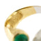 Bague 56 Bague contrarié ouverte en or 18 ct avec émeraude et diamants 58 Facettes 28269