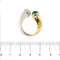 Bague 56 Bague contrarié ouverte en or 18 ct avec émeraude et diamants 58 Facettes 28269