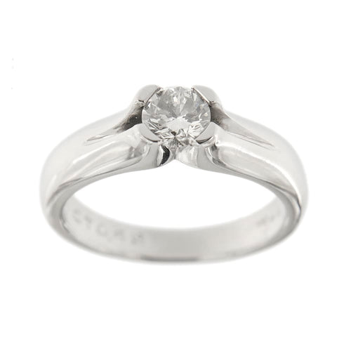 Bague UNOAERRE - Bague solitaire en platine avec diamant 0,49 ct 58 Facettes 30874