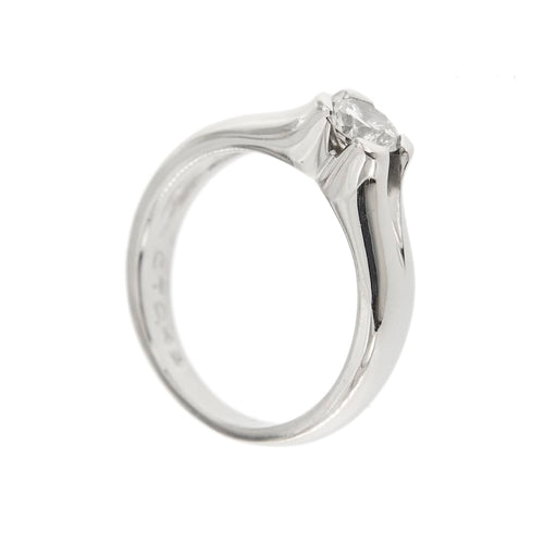 Bague UNOAERRE - Bague solitaire en platine avec diamant 0,49 ct 58 Facettes 30874