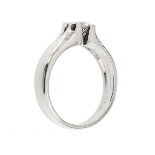 Bague UNOAERRE - Bague solitaire en platine avec diamant 0,49 ct 58 Facettes 30874