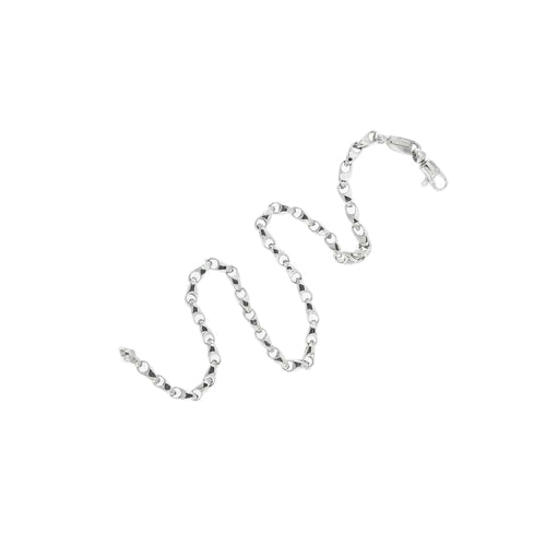 Bracelet Bracelet unisexe à segments en or blanc 18 ct 58 Facettes 27884