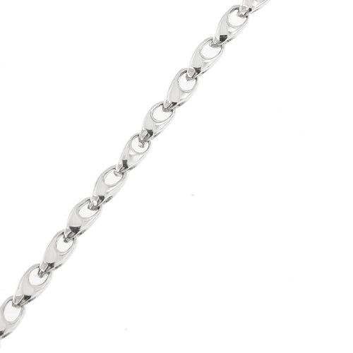 Bracelet Bracelet unisexe à segments en or blanc 18 ct 58 Facettes 27884