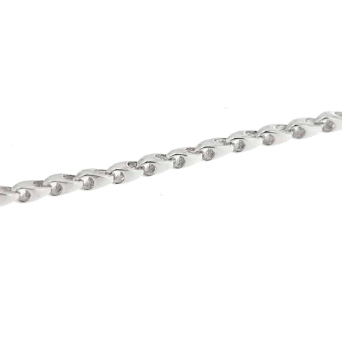Bracelet Bracelet unisexe à segments en or blanc 18 ct 58 Facettes 27884