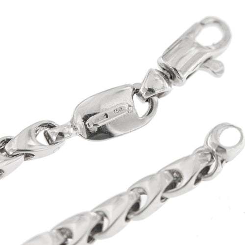 Bracelet Bracelet unisexe à segments en or blanc 18 ct 58 Facettes 27884