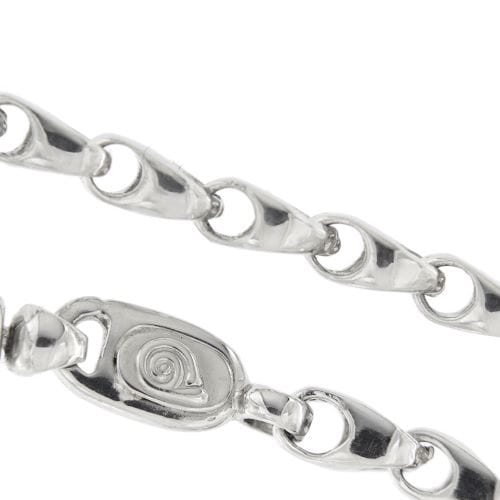 Bracelet Bracelet unisexe à segments en or blanc 18 ct 58 Facettes 27884