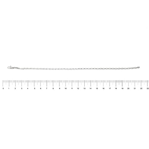 Bracelet Bracelet unisexe à segments en or blanc 18 ct 58 Facettes 27884