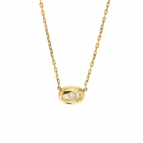 Collier Collier point lumineux en or jaune 18 ct avec diamant 0,20 ct 58 Facettes 33882