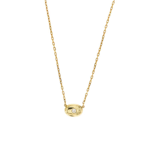 Collier Collier point lumineux en or jaune 18 ct avec diamant 0,20 ct 58 Facettes 33882