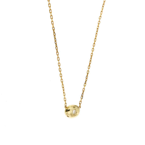 Collier Collier point lumineux en or jaune 18 ct avec diamant 0,20 ct 58 Facettes 33882