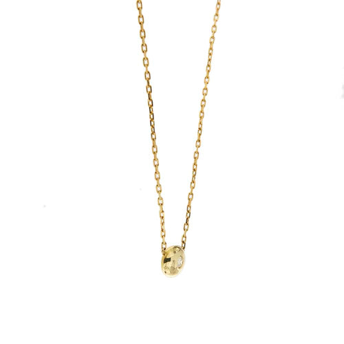 Collier Collier point lumineux en or jaune 18 ct avec diamant 0,20 ct 58 Facettes 33882