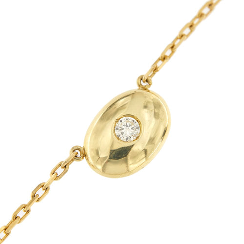 Collier Collier point lumineux en or jaune 18 ct avec diamant 0,20 ct 58 Facettes 33882