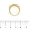Bague 54 Bague bandeau en or jaune 18 ct avec émeraudes et diamants 58 Facettes 34295