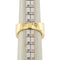 Bague 54 Bague bandeau en or jaune 18 ct avec émeraudes et diamants 58 Facettes 34295