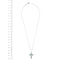 Collier Collier avec pendentif croix en or blanc 18 ct, diamants et émeraudes 58 Facettes 25439