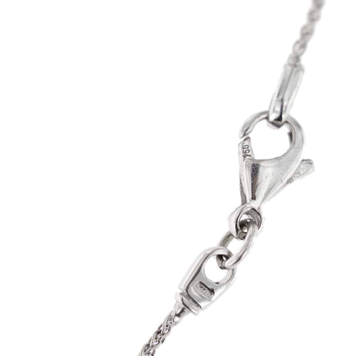 Collier Collier avec pendentif croix en or blanc 18 ct, diamants et émeraudes 58 Facettes 25439