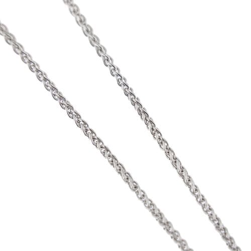 Collier Collier avec pendentif croix en or blanc 18 ct, diamants et émeraudes 58 Facettes 25439
