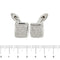 Boutons de manchette St George - Boutons de manchette rectangulaires en or blanc 18 ct et diamants 58 Facettes 36484