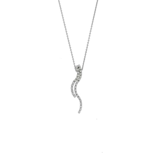 Collier Balestra - Collier à pendentif en or blanc 18 ct et diamants 58 Facettes 29888