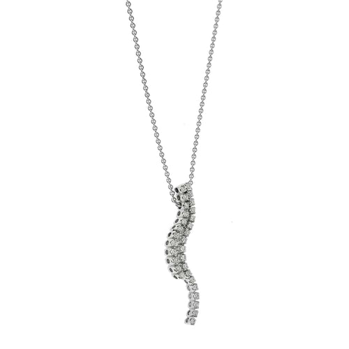 Collier Balestra - Collier à pendentif en or blanc 18 ct et diamants 58 Facettes 29888