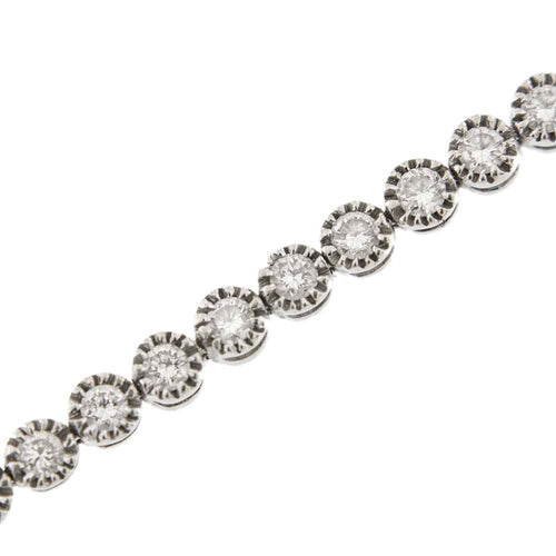 Bracelet Bracelet tennis en or blanc 18 ct avec diamants 2,76 ct 58 Facettes 14758