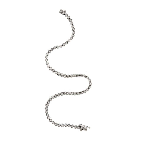 Bracelet Bracelet tennis en or blanc 18 ct avec diamants 2,76 ct 58 Facettes 14758