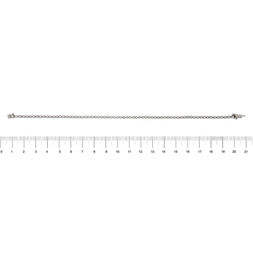 Bracelet Bracelet tennis en or blanc 18 ct avec diamants 2,76 ct 58 Facettes 14758