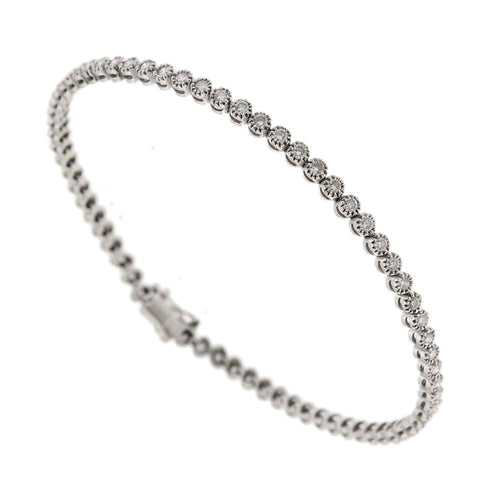 Bracelet Bracelet tennis en or blanc 18 ct avec diamants 2,76 ct 58 Facettes 14758