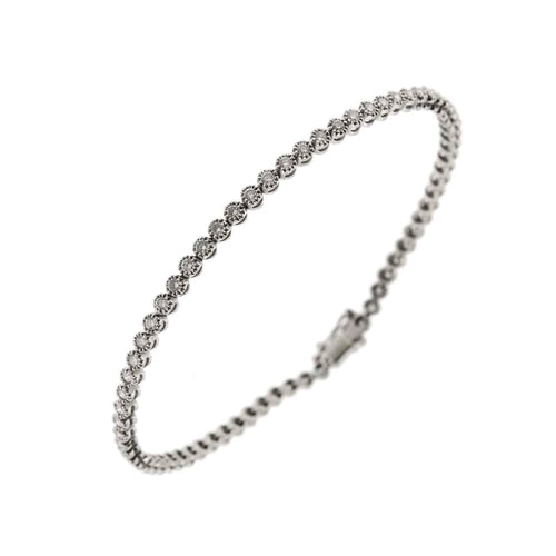 Bracelet Bracelet tennis en or blanc 18 ct avec diamants 2,76 ct 58 Facettes 14758