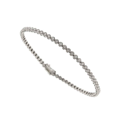 Bracelet Bracelet tennis en or blanc 18 ct avec diamants 2,76 ct 58 Facettes 14758
