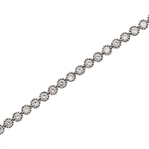 Bracelet Bracelet tennis en or blanc 18 ct avec diamants 2,76 ct 58 Facettes 14758