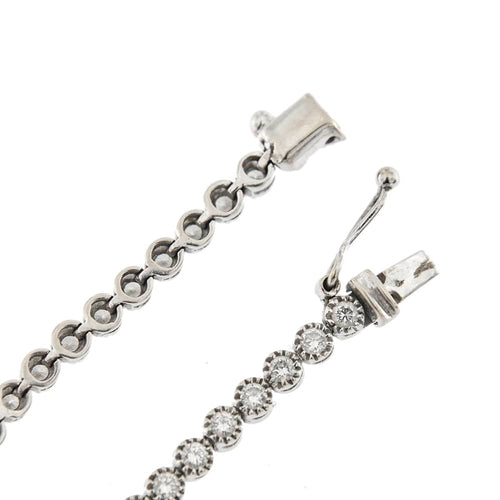 Bracelet Bracelet tennis en or blanc 18 ct avec diamants 2,76 ct 58 Facettes 14758
