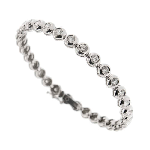Bracelet Bracelet tennis en or blanc 18 ct et diamants 2,88 ct 58 Facettes 32422