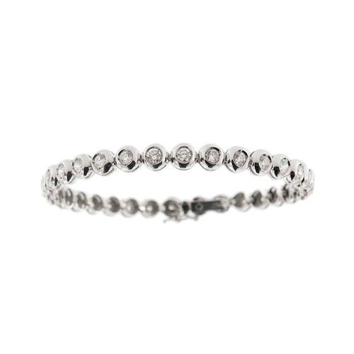 Bracelet Bracelet tennis en or blanc 18 ct et diamants 2,88 ct 58 Facettes 32422