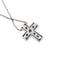 Collier Collier avec croix et diamants en or blanc 18 carats 58 Facettes 29901