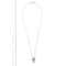 Collier Collier avec croix et diamants en or blanc 18 carats 58 Facettes 29901