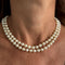 Collier Collier - Deux rangs de perles en or jaune 18 ct 58 Facettes 34189