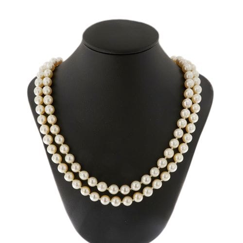 Collier Collier - Deux rangs de perles en or jaune 18 ct 58 Facettes 34189
