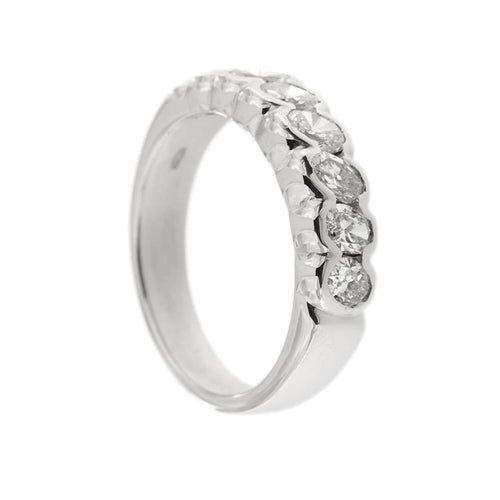 Bague 55 Bague rivière en or blanc 18 ct avec diamants 1,19 ct 58 Facettes 33658