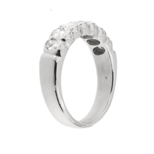 Bague 55 Bague rivière en or blanc 18 ct avec diamants 1,19 ct 58 Facettes 33658