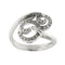 Bague 54 Bague spirale contrarié en or blanc 18 ct et diamants 58 Facettes 16182