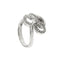 Bague 54 Bague spirale contrarié en or blanc 18 ct et diamants 58 Facettes 16182