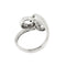 Bague 54 Bague spirale contrarié en or blanc 18 ct et diamants 58 Facettes 16182