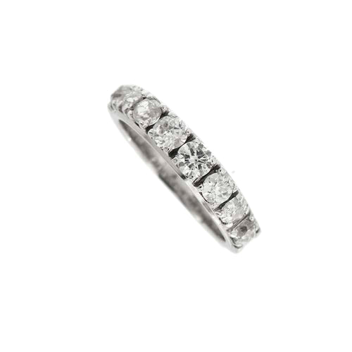 Bague 55 Bague rivière en or blanc 18 carats avec diamants 1,14 ct 58 Facettes 25585